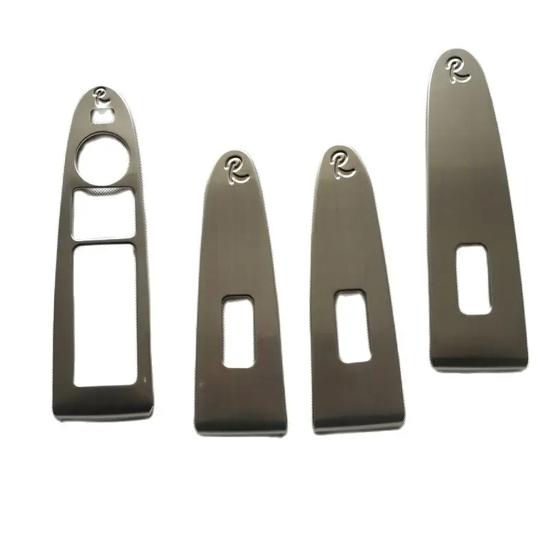 Interior Window Control Panel Trim Cover for Kia Sportage R 3 MK3 III 2011 2012 2013 2015 Metal Car Styling Accessories 4 Pcs