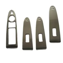Interior Window Control Panel Trim Cover for Kia Sportage R 3 MK3 III 2011 2012 2013 2015 Metal Car Styling Accessories 4 Pcs
