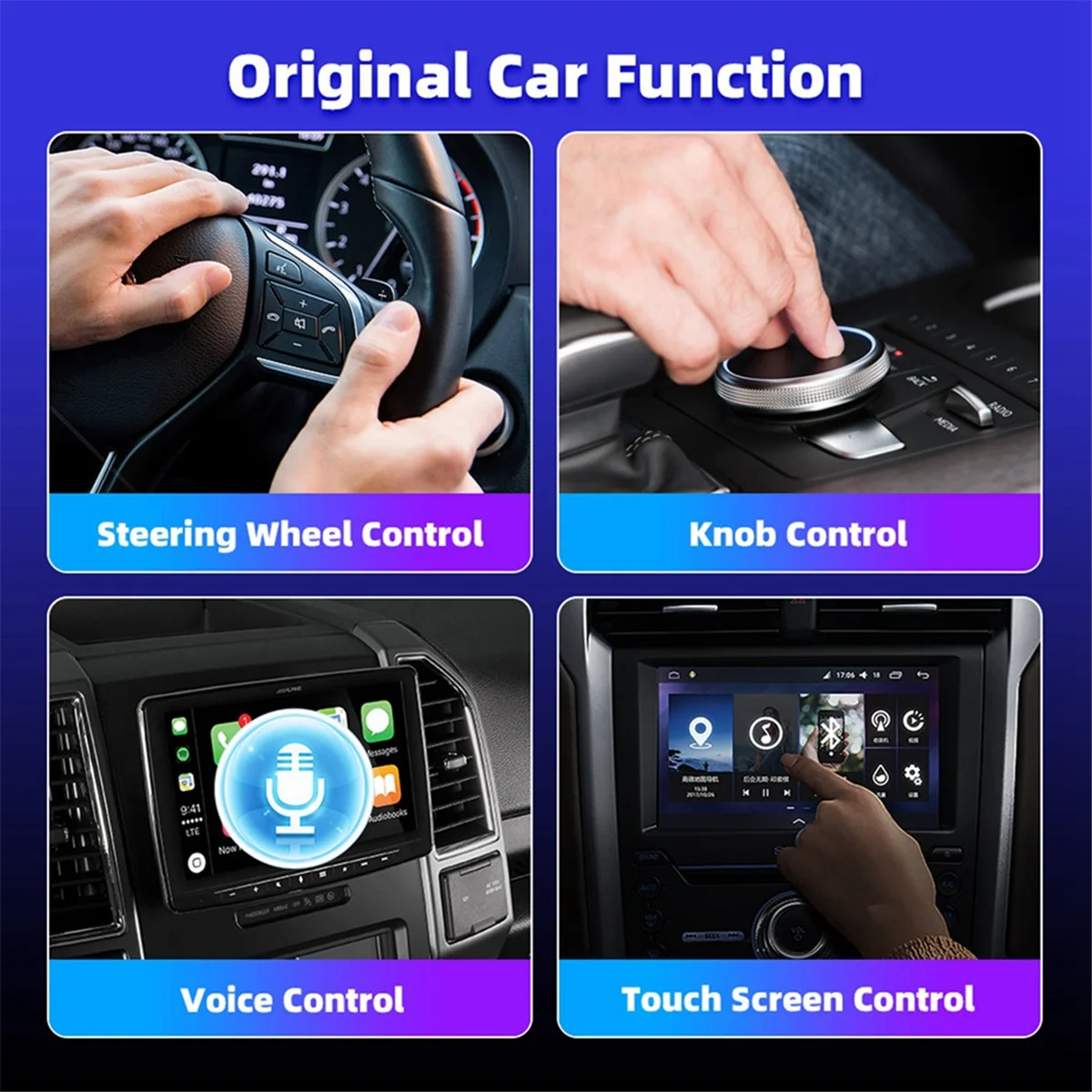 Car AI BOX 2-In-1 Wireless Android Auto Carplay Adapter Smart Car AI Box Car Wired CarPlay to Wireless CarPlay