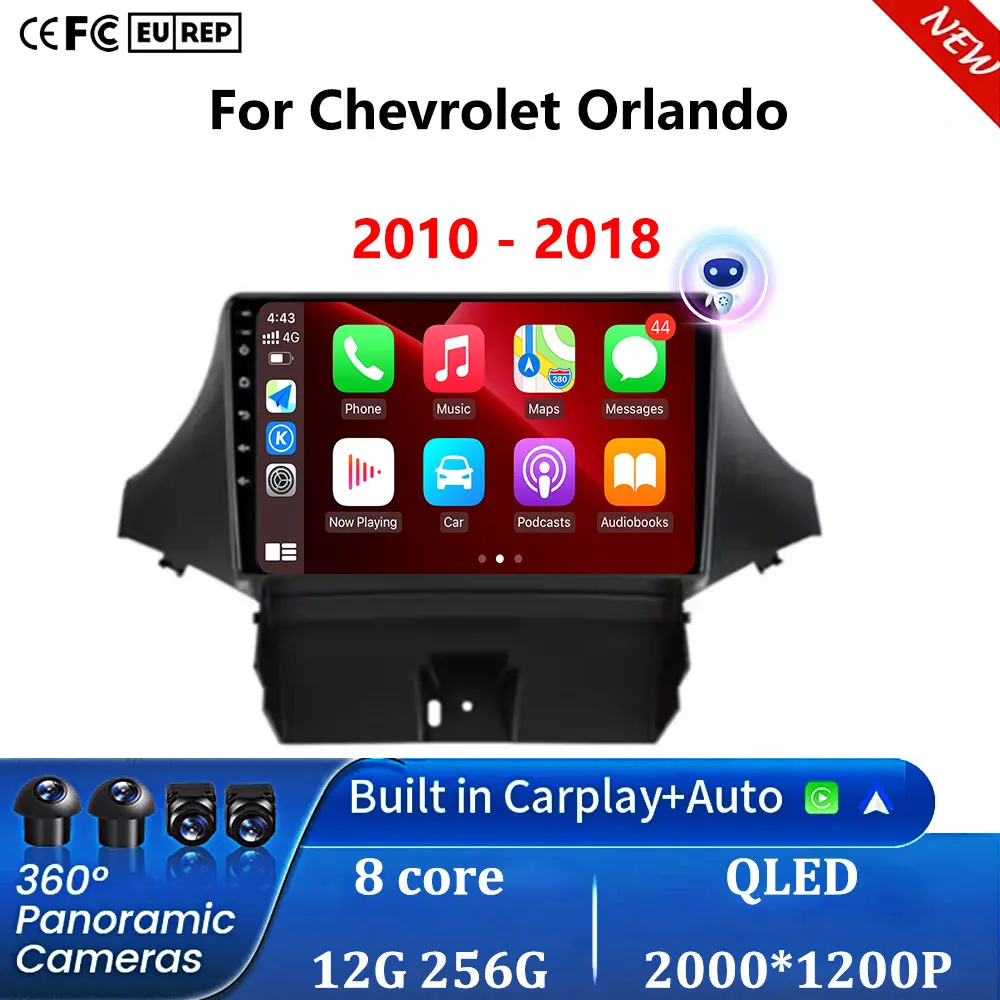 9' Android 16 For Chevrolet Orlando 2010 - 2018 Car Radio Multimedia Video Player Navigation GPS Intelligent System WIFI NO 2DIN