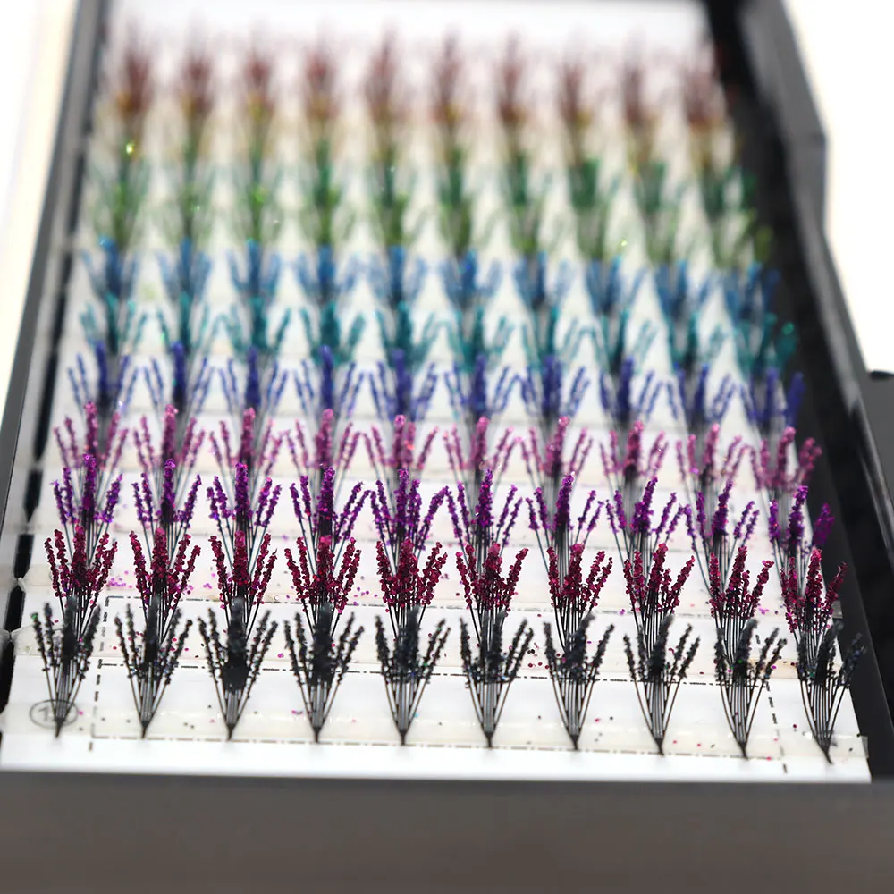 120-delige fluorescerende/KLEURRIJKE glanzende stofwimpers Lichtgewicht voor Halloween Kerstmaskeradefeesten Feestelijke shows