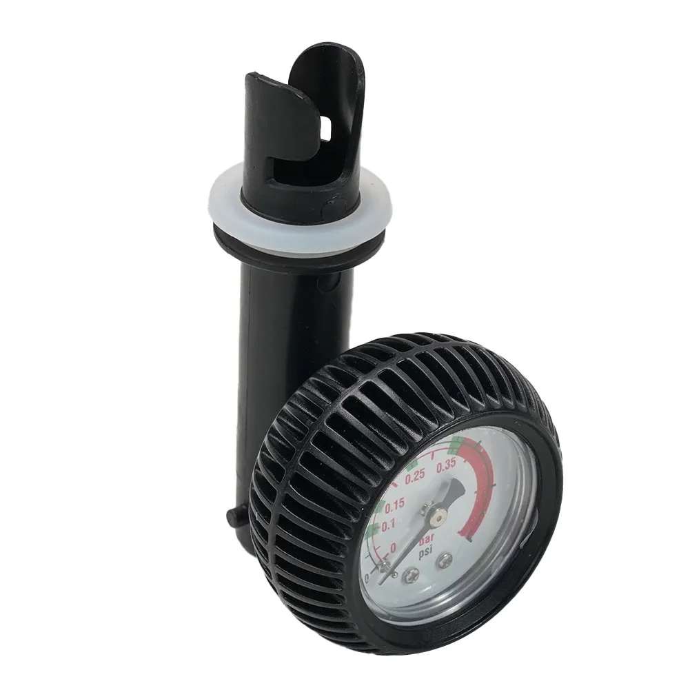 1PC Air Pressure Gauge PVC Black Replacement Inflatable Boat Kayak Psi Barometer Pressure Gauge Thermometer Air Valve
