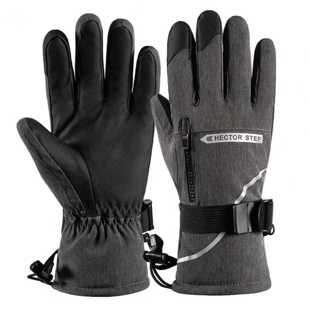 

Лыжные перчатки, велосипедные перчатки, теплые флисовые Нескользящие Защитные Водонепроницаемые зимние спортивные перчатки на шнурке для сенсорных экранов