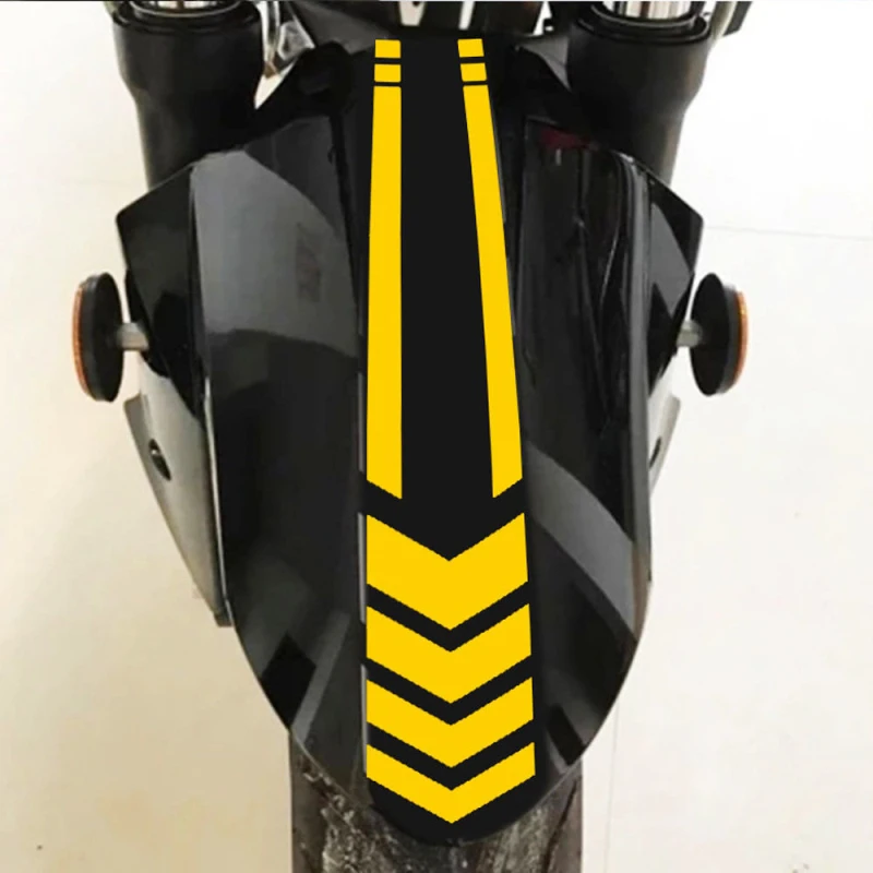 Adesivo a righe colorate con freccia adesivo per parafango per moto adesivi per decalcomanie con freccia riflettente antiolio impermeabile accessori per decorazioni