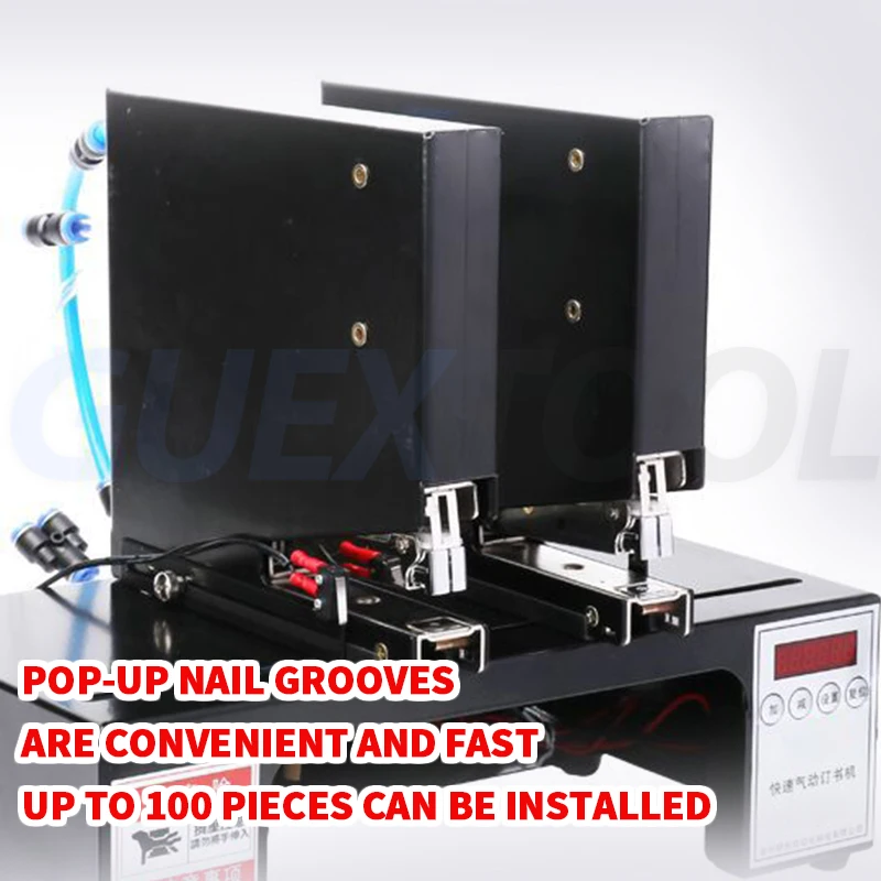 220V Quick Three Head Pneumatic Stapler Hanging Card Vacuum Formed Paper Box Automatic Electric Binding Machine