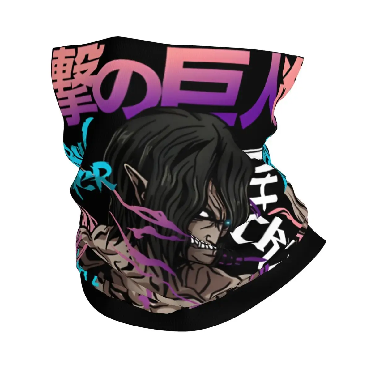 TATAKAE_ GRAPHIC T-SHIRT Motocross Bandana Neck Cover Printed Attack on Titan Face Scarf Balaclava Riding Unisex Adult Washable