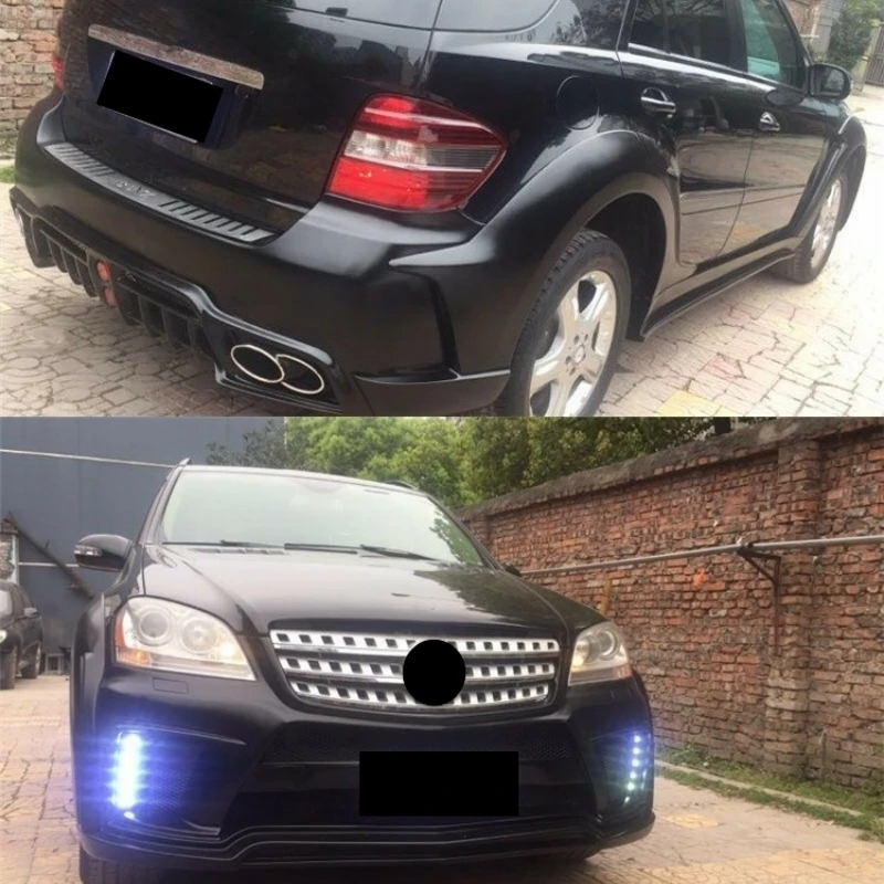 Body kit for Mercedes Benz W164 ML300 ML350 ML400 ML500 modified Front rear bumper side skirt fender wheel Eyebrow surround