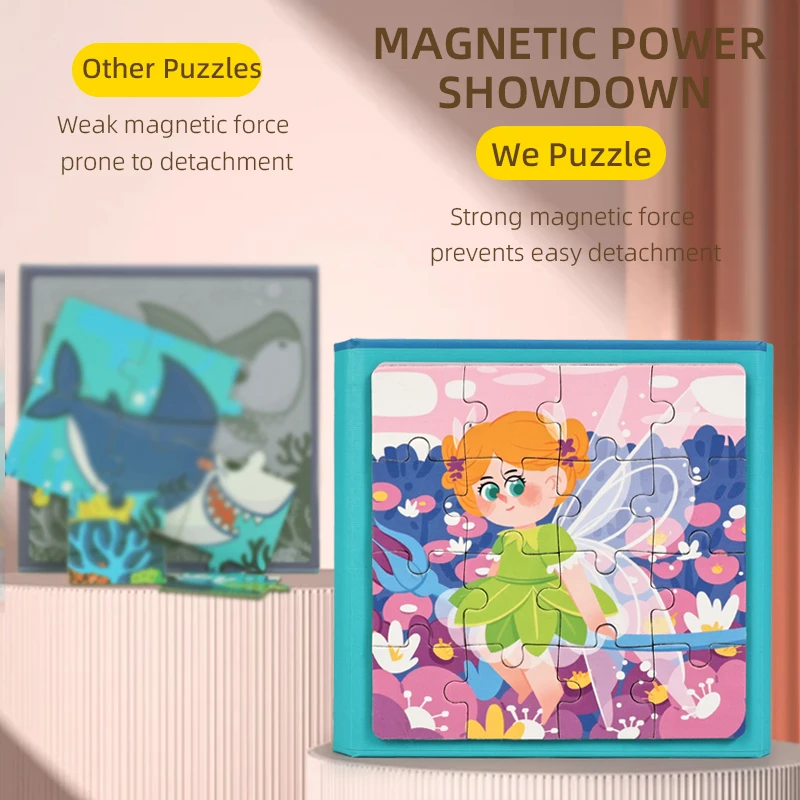 Nuovi bambini puzzle magnetico gioco bambino apprendimento precoce frutta animale traffico cognizione giocattolo educativo regalo per i bambini