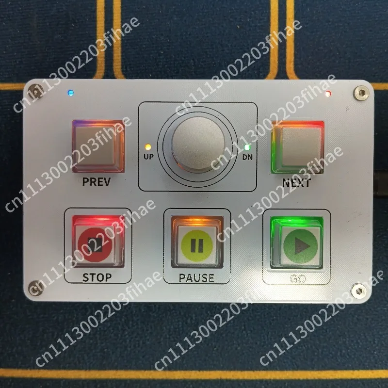 Performance music audio keyboard for QLab MIDI playback control devices