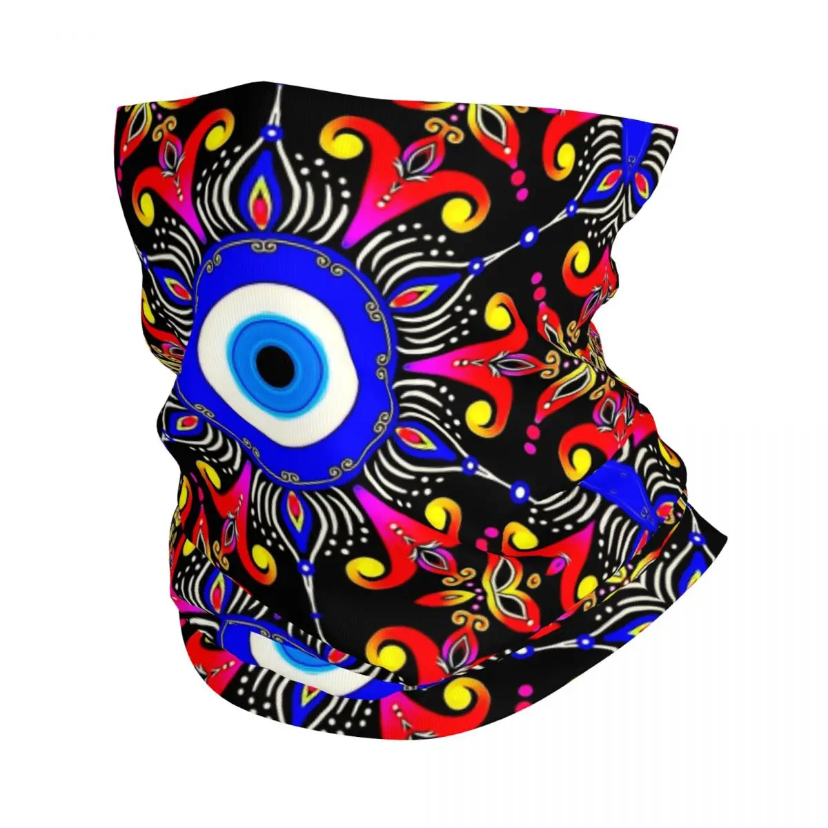 Mediterranean Evil Eye Winter Headband Neck Warmer Men Women Ski Camping Tube Scarf Turkish Amulet Culture Face Bandana Gaiter