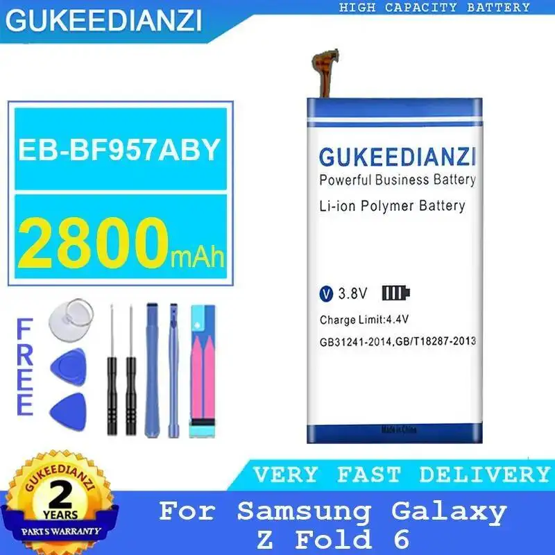 

Для Samsung Galaxy Z Fold 6, аккумулятор высокой емкости для мобильного телефона EB-BF957ABY, 2800 мАч