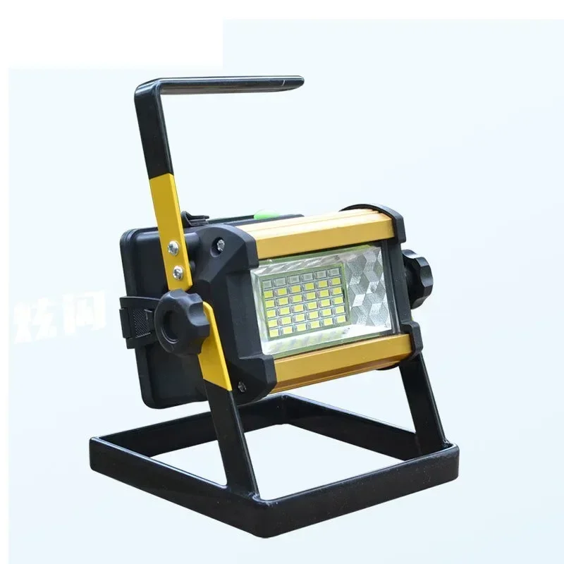 Outdoor Floodlight LED Floodlight Mobile Site Light Red and Blue Flashing Warning Light Portable Rechargeable Floodlight