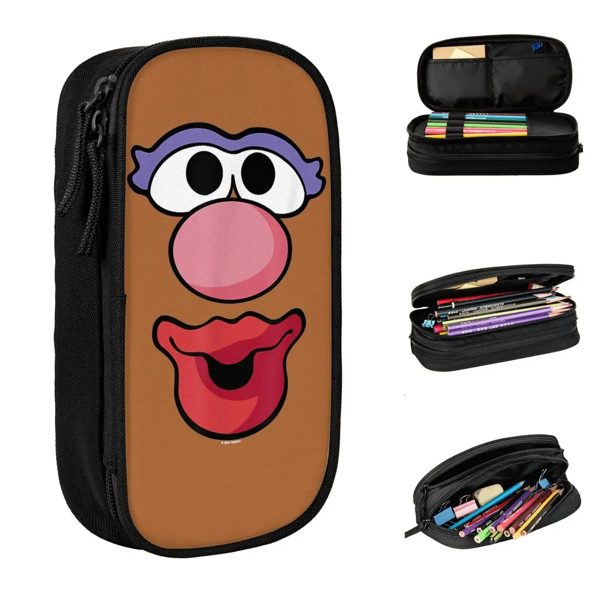 Mr Potato Head Halloween Kid's Pen Box Double Layer Large-capacity Office Supplies Pencil Bag Suprise Gift for Children