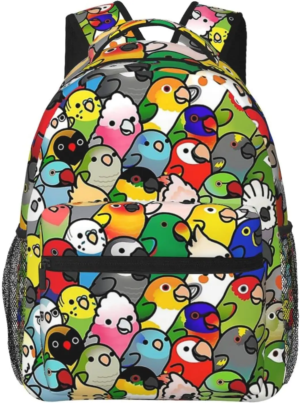 Funny Parrot Bird Pattern Stylish Casual Backpack Purse Laptop Backpacks Pockets Computer Daypack For Work Business Travel