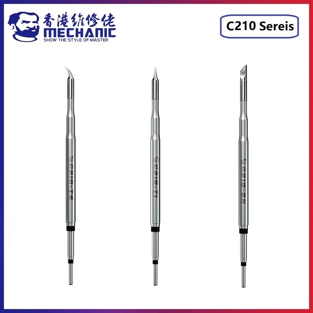 

MECHANIC C210 Series Lead-free Integrated Long Solder Iron Tip Nano-level Internal Heating Welding Head for JBC Solder Station