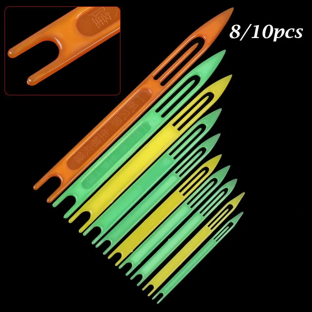 8/10Pcs Random Color New Plastic Tool Mending Repair Net Equipment Weaving Fishing Netting Needle Line Shuttles