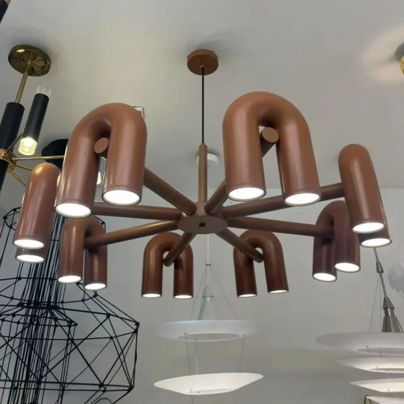 

Nordic Creative U-shaped Living Room Chandelier Restaurant Personality Art Model Dining Lamps Home Decorative Pendant Led Lights