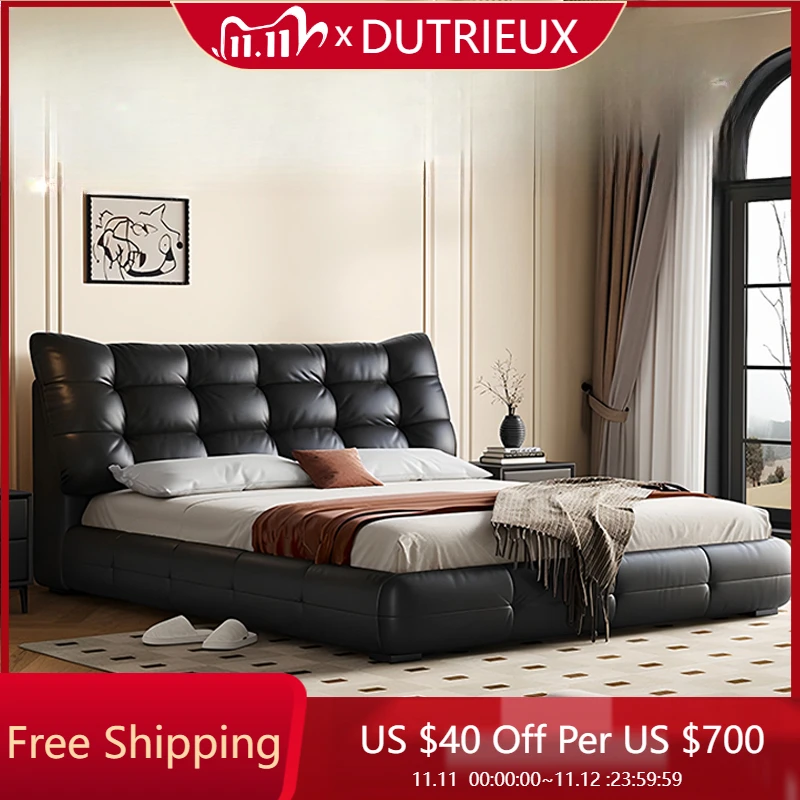 

Vintage Crown Beds Japanese Tatami Minimalist Aesthetics Safe Bed Double Frame Massage Beauty French Wood Muebles Furniture