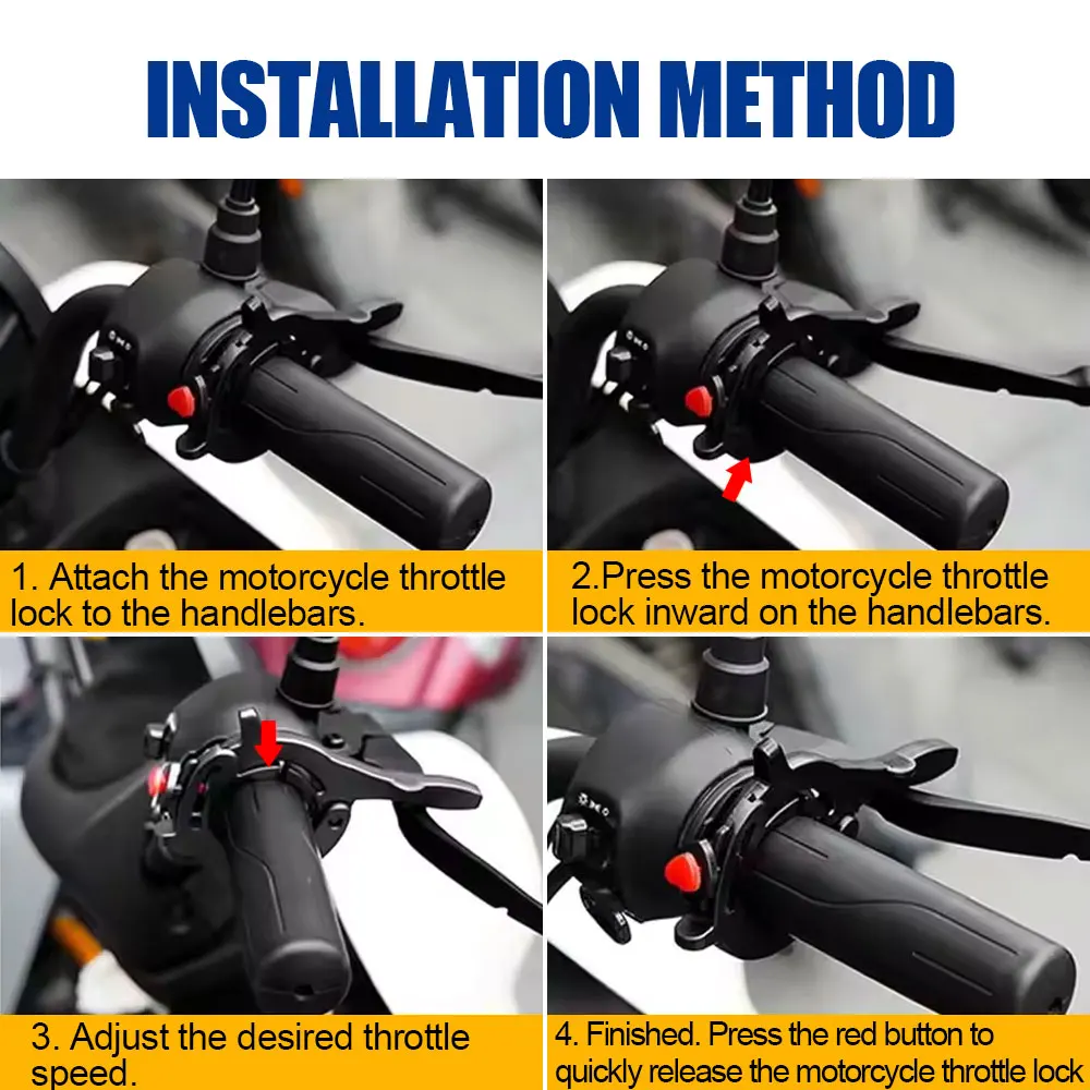 دراجة نارية مثبت السرعة خنق قفل العالمي خفيفة الوزن قبضة اليد قفل المشبك دراجة نارية مسرع مساعدة القبضات أجزاء