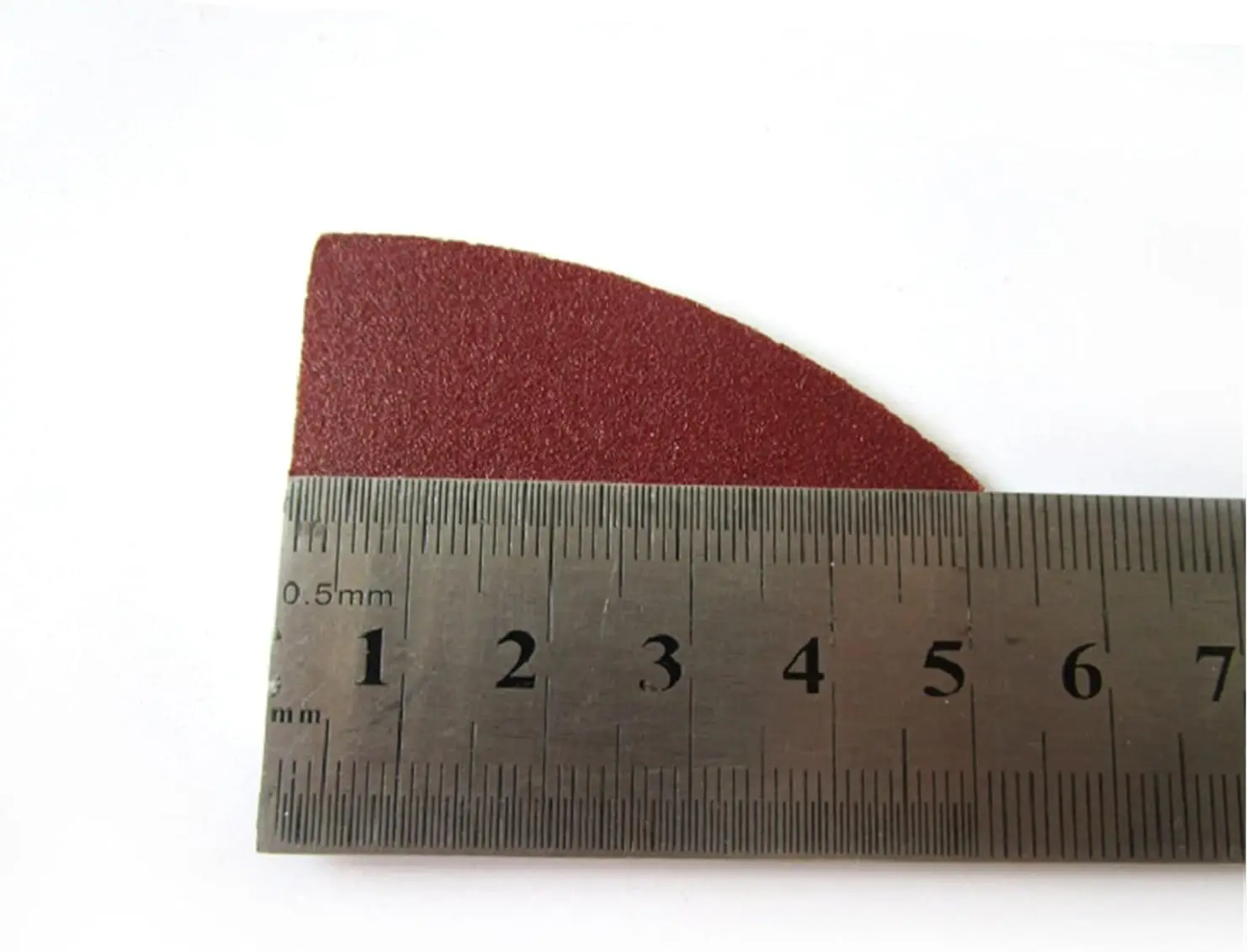 50PCS 38X55X55mm Alumina Red Triangle Sandpaper Hook&Loop Polishing Sanding  For Wood Wall Metal