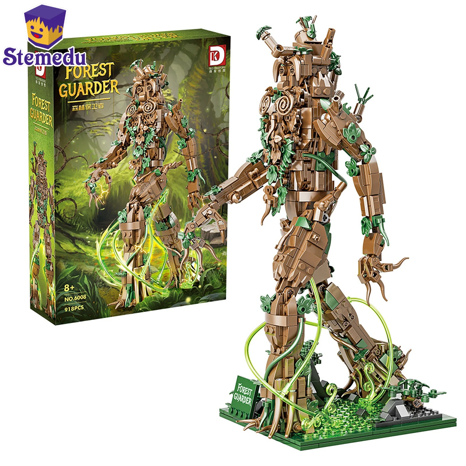 Creative Magic Movie Forest Guardian Forest Mumen أدخل نموذج بنة مجموعة مع لعبة تجميع الضوء لعبة تعليمية هدية