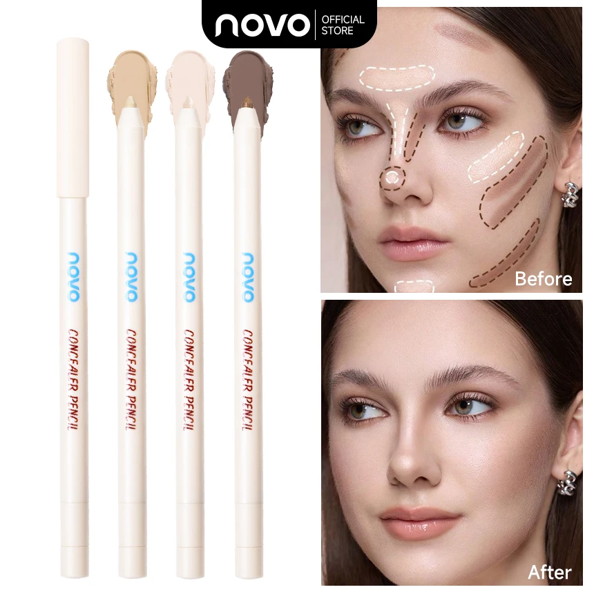 قلم/عافي عيوب الوجه والعين مع مبراة، مقاوم للماء، تغطية طبيعية لا تشوبه شائبة للهالات السوداء، ندبات حب الشباب والنمش