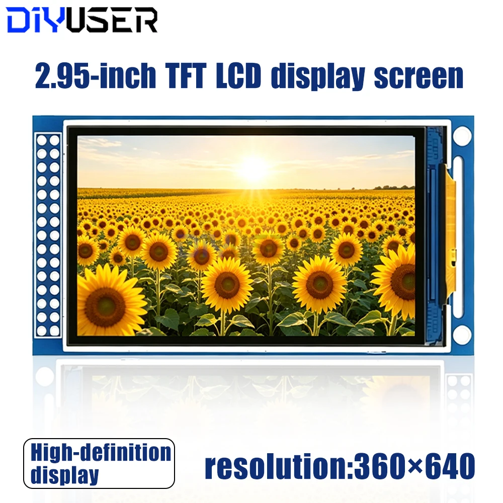 DIYUSER 2.95inch TFT LCD Module 360x640 ST7701 SPI RGB Interface Display Screen 3.3V 5V for Raspberry Pi Arduino