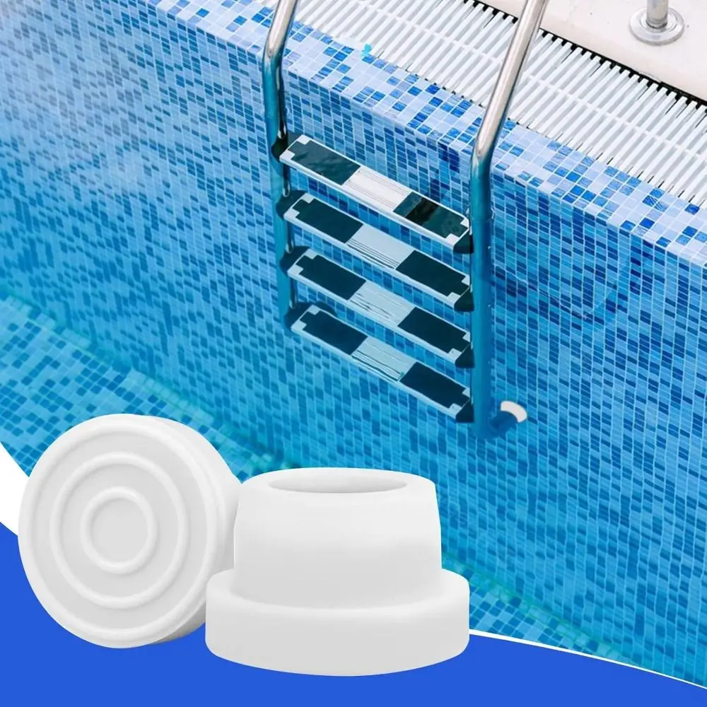 Nuevos parachoques de goma para escaleras de piscinas, aptos para tapones interiores blancos estándar de 1,9 ", tapones para extremos, escaleras para piscinas enterradas