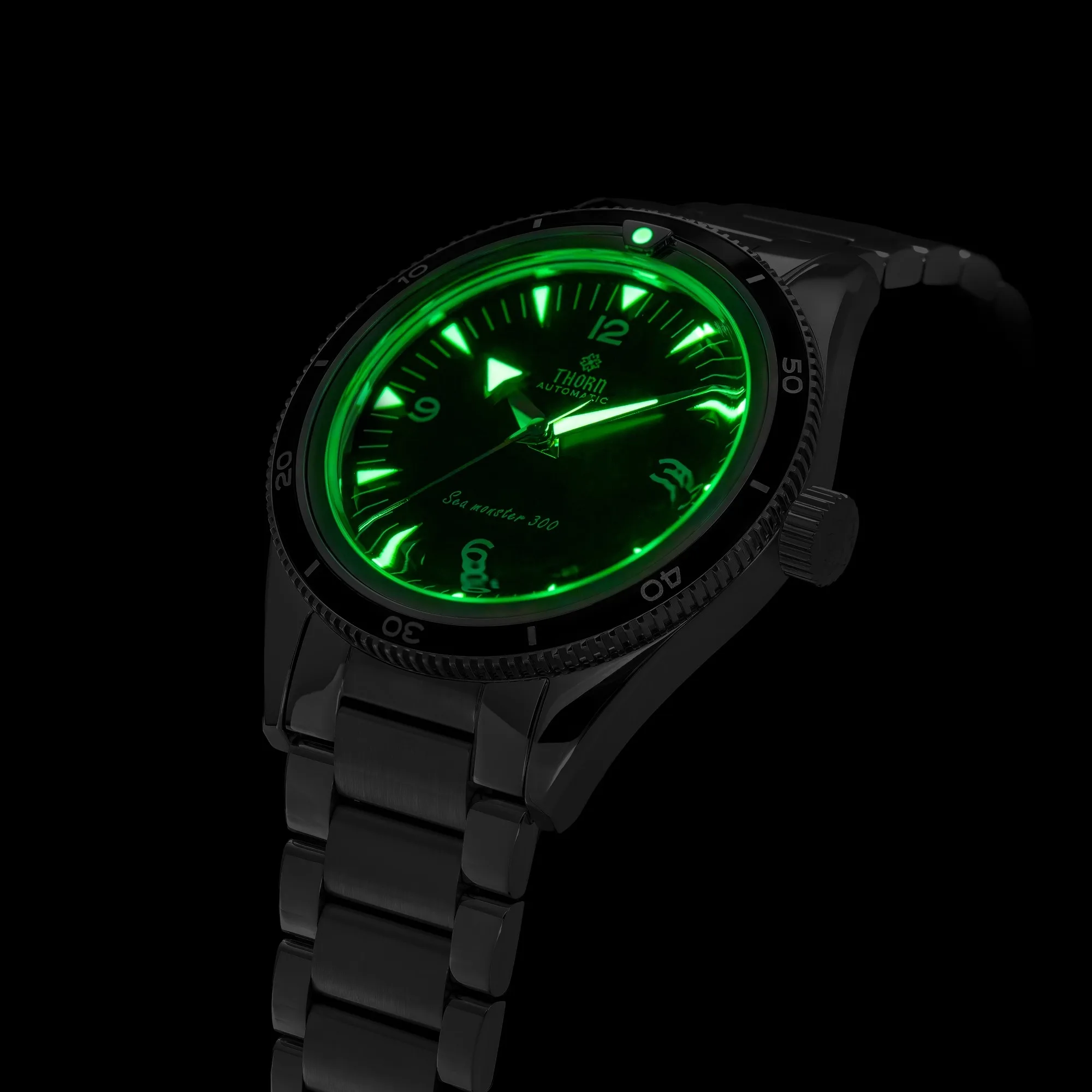 Thron T026 38mm Watch Sapphire Crystal 316L Stainless Steel PT5000