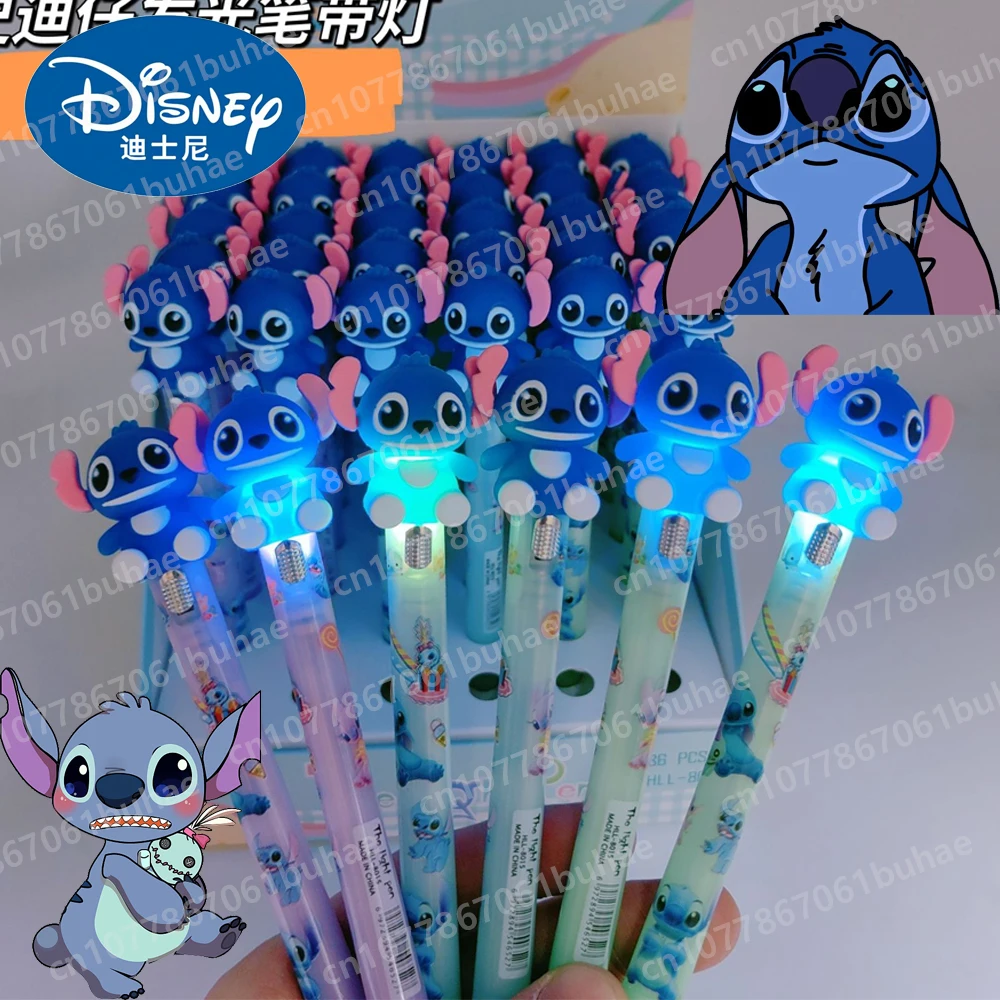 

Random 1pcs Disney Stitch Gel Pens Six Colors Cartoon Patch 0.5mm Black Signing Pen Children School Supplies Office Writing Tool