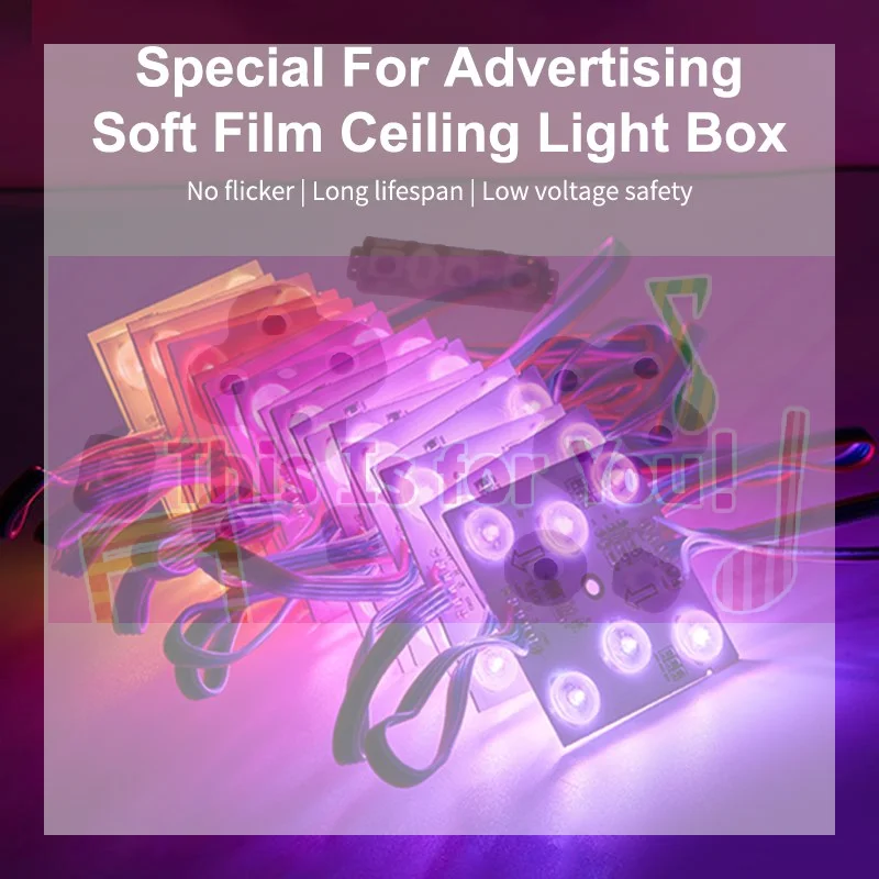 【MA】5pcs LED Module CCT 24V Dimmable Diffuse LED Light For Ceiling Advertising Light Box Signboard Backlight Shop Banner