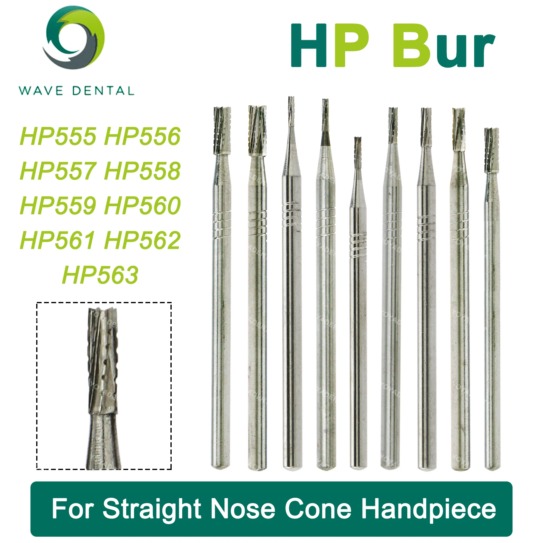 

WAVE Dental Bur Dental Tungsten Carbide Burs Dental Strawberries HP For Straight Nose Cone Handpiece Dental materials 5Pcs/pack