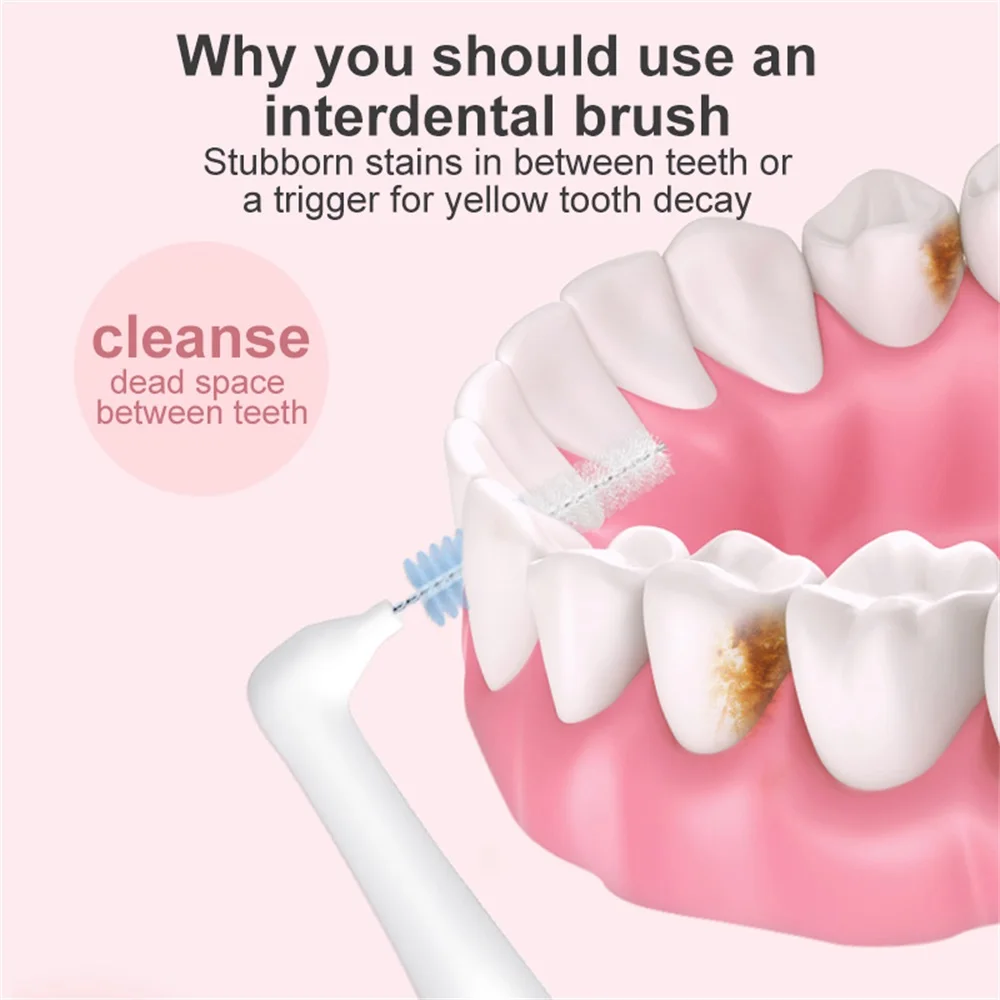 سوبر الغزلان L-نوع فرشاة بين الأسنان دوبونت الخشن بين الأسنان فرش تنظيف بين الأسنان 0.6/0.7 مللي متر #3