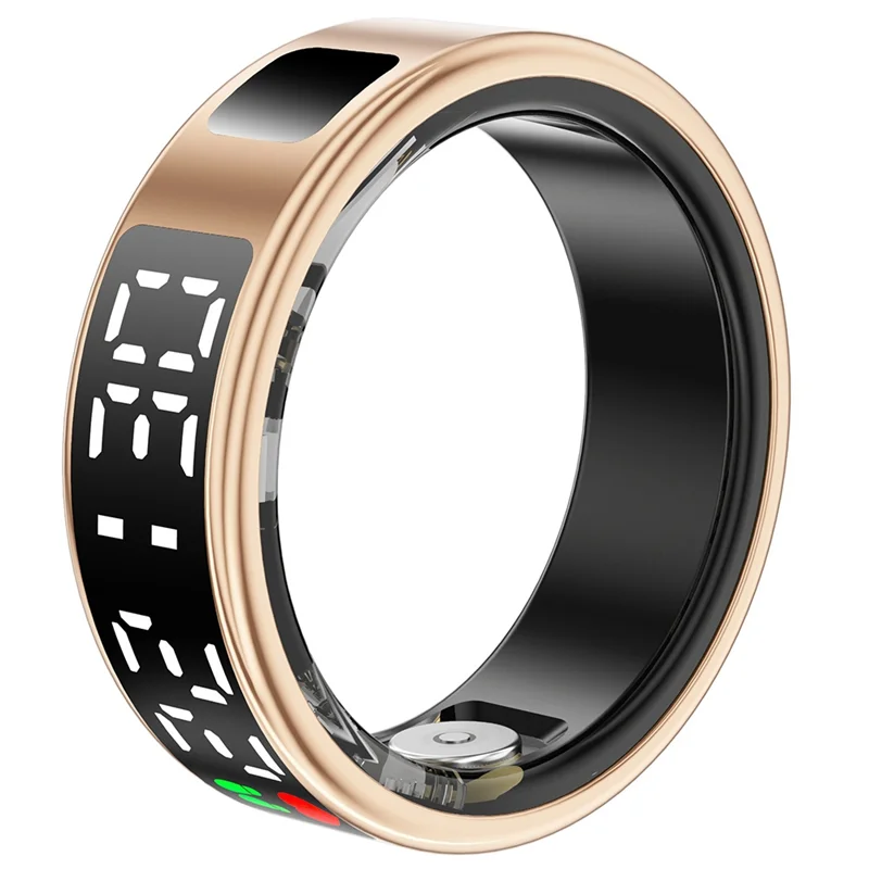 BNVN-Smart Ring RS08 مراقبة معدل ضربات القلب الصحة 5ATM مقاوم للماء وضع رياضي متعدد جهاز تعقب الأكسجين في الدم مع مقصورة الشحن