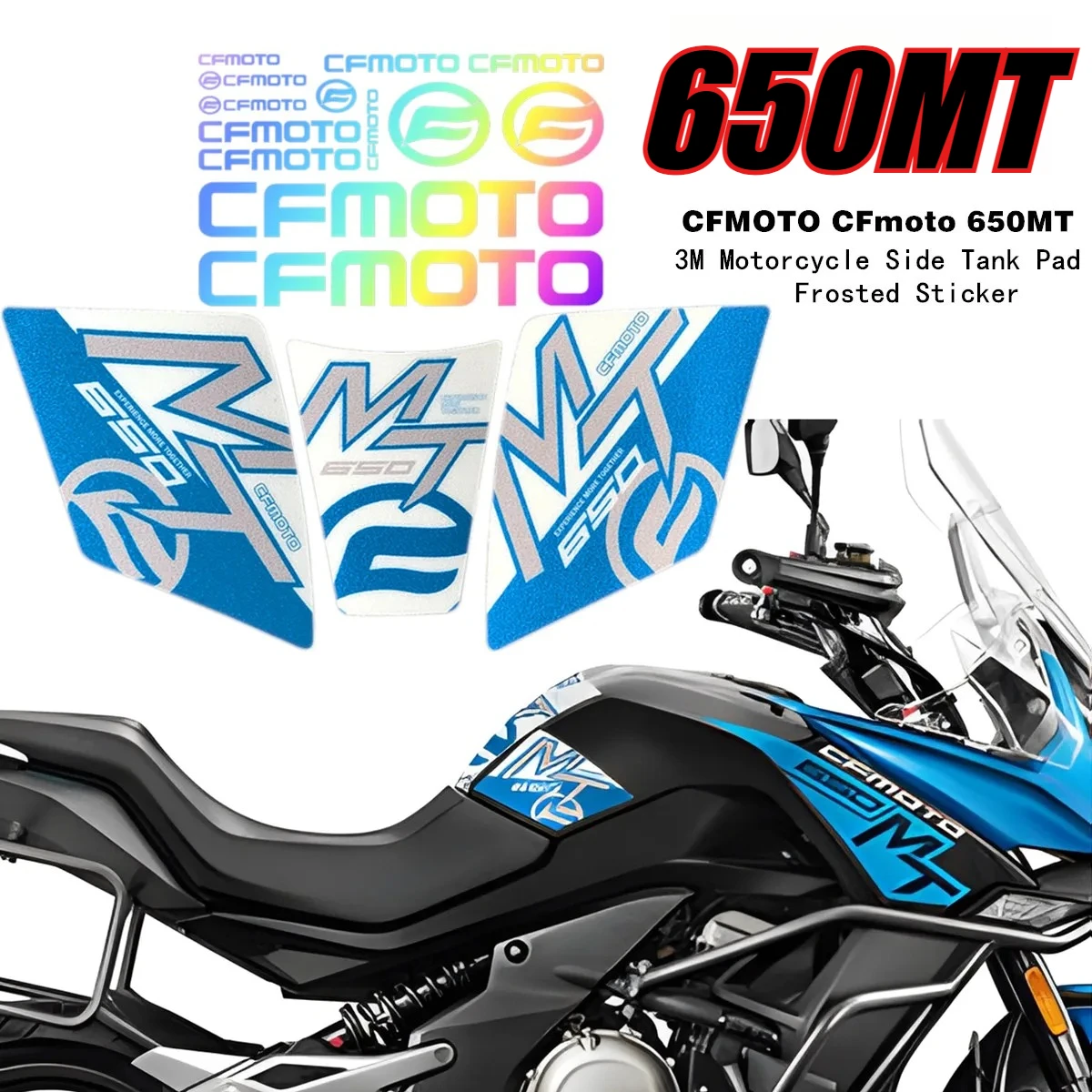 

Для CFMOTO 650MT наклейки на бак 3 м матовая противоскользящая наклейка 650 Mt наколенник аксессуары для мотоциклов