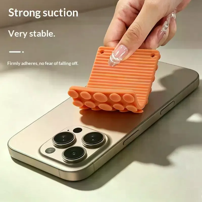 Flexible Suction Cup Phone Holder Silicone Foldable Multi-Angle Cell Phone Stand Bracket Hands-Free Universal Phone Stand - view 3