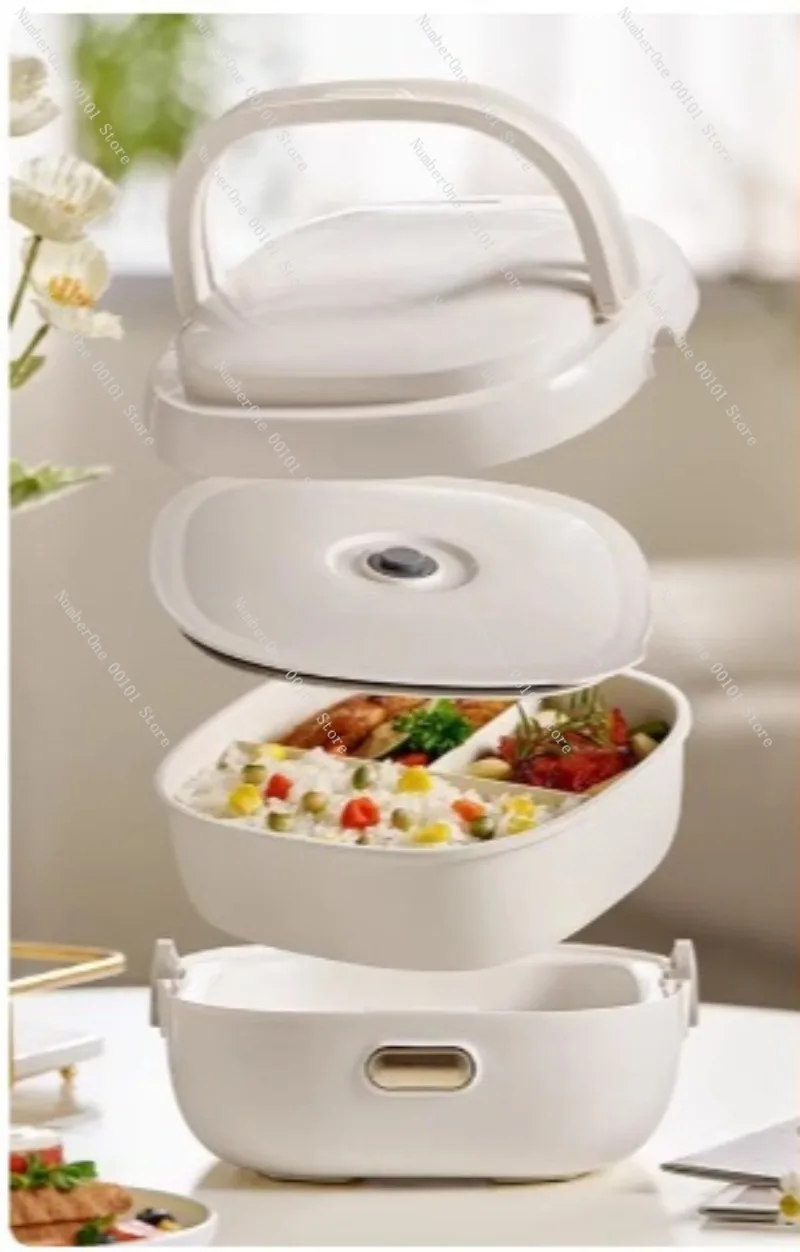 Electric Heating Meal Box,Plug-In Office Hot Meal Warmer,No Water Required,Portable Electric Lunch Box Cooking Device,Household