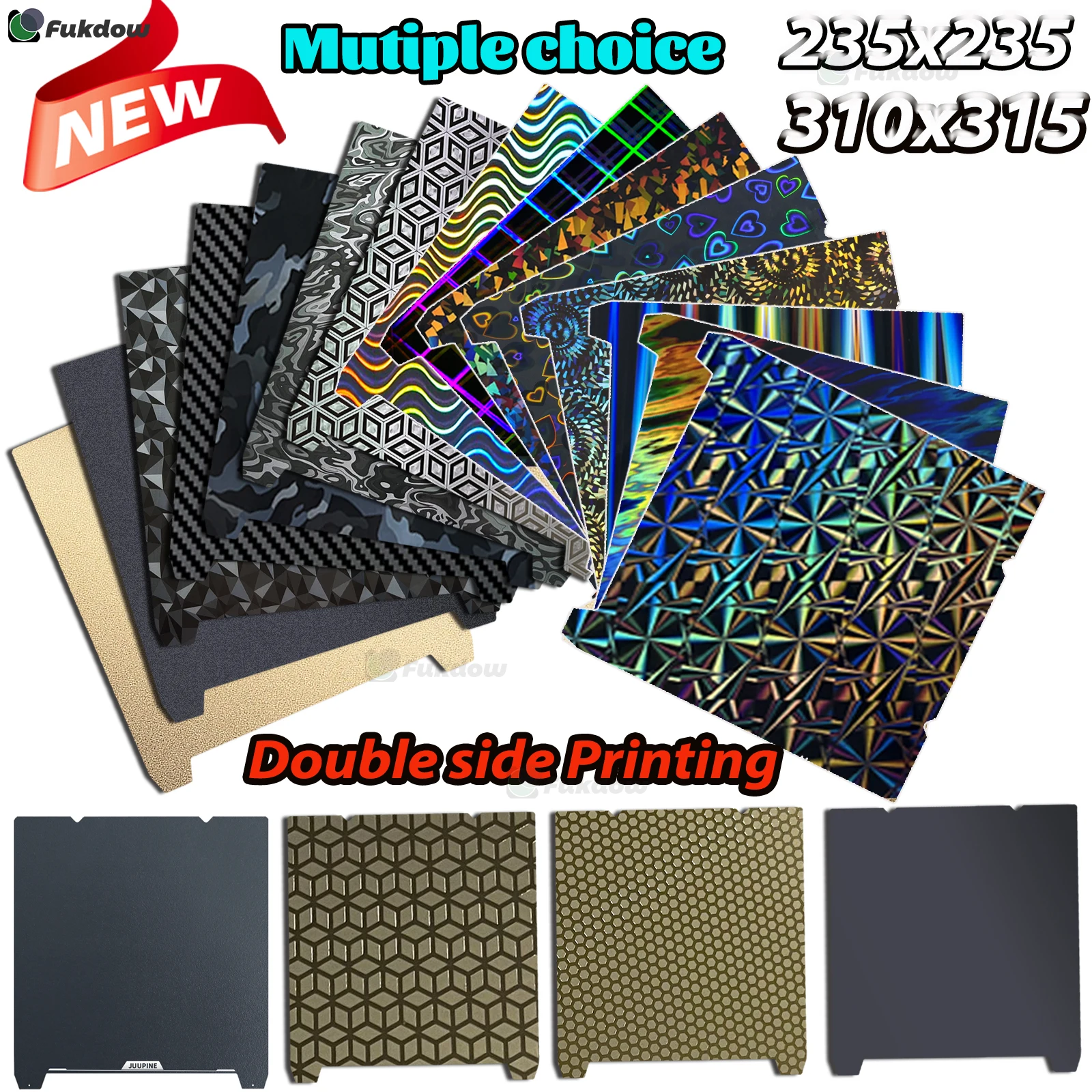 Para Ender3 V3 SE placa de construcción textura Pei resorte acero 235x235 PET hoja PEO para Creality K1C/K1/ K1Max Ender3 V3 SE/S1Pro310x315