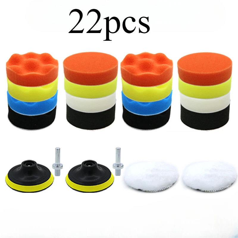 

For Auto Motorcycle Motor Vehicle Removes Scratches Car Polishing Sponge Pads Kit Foam Pad Buffer Kit Polishing Machine Wax Pads