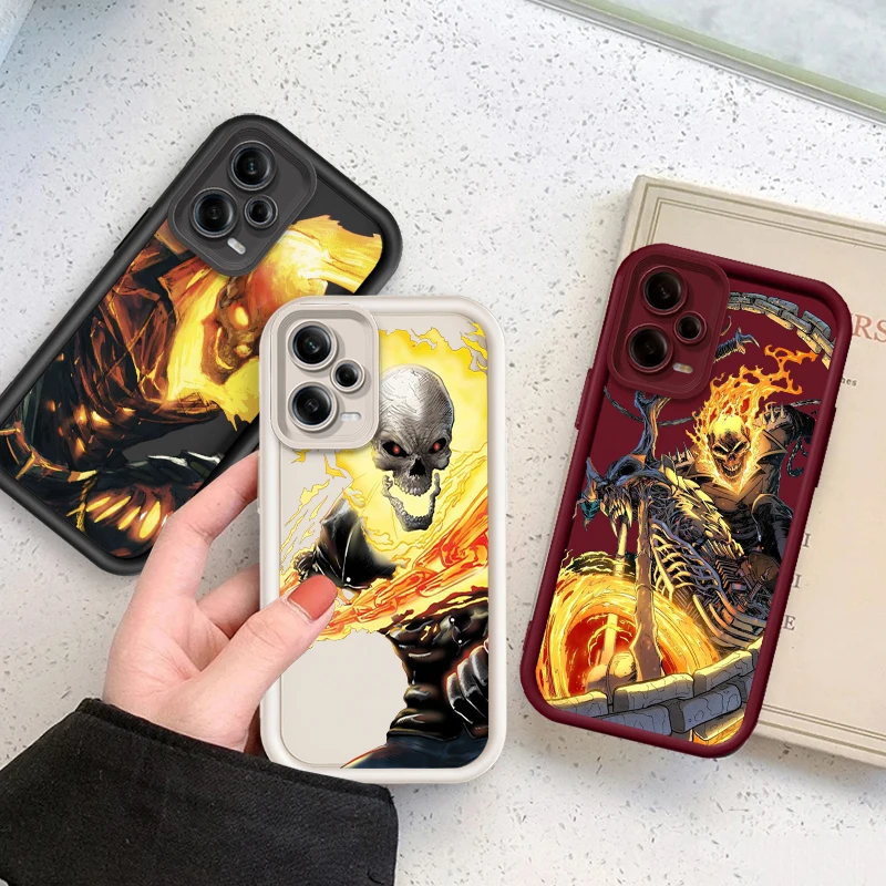 Ghost Rider Cool Art Eye Ladder For Xiaomi Redmi Note 13 12 12C 11 11S 10 10C 10A 9C 9A Pro 5G Soft Phone Case