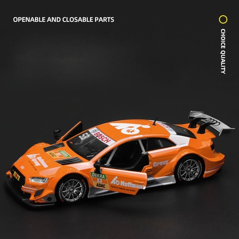 CCA Simulation 1/32 Audi RS5 DTM Rallye Auto Legierung Modell Zurückziehen Sound und Licht Diecast Spielzeug Auto Junge Geschenk Sammlung Miniatur