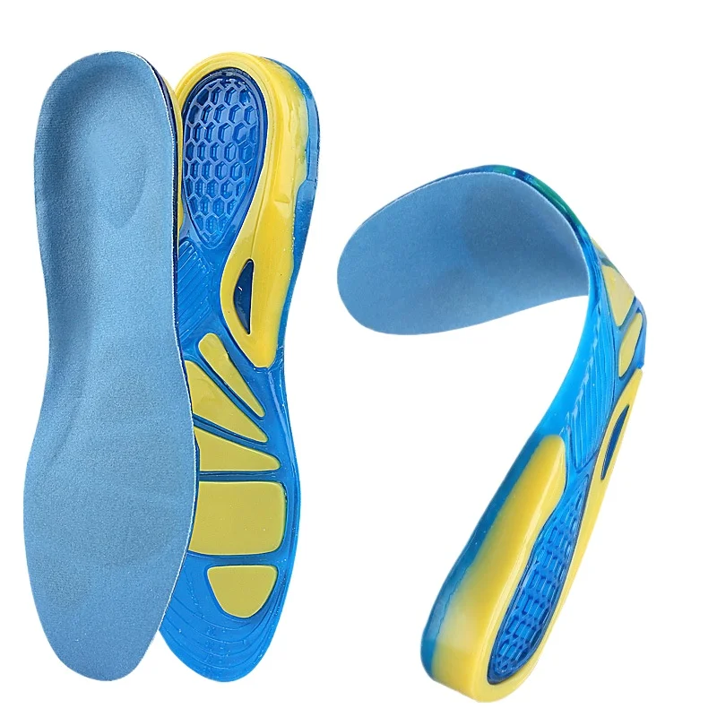 2Pcs/4Pcs Silicone Gel Shoe Insoles Men Women Sports Shock Absorbing Insoles Soft Non Slip Shoe Pad Arch Support Orthopedic Pads