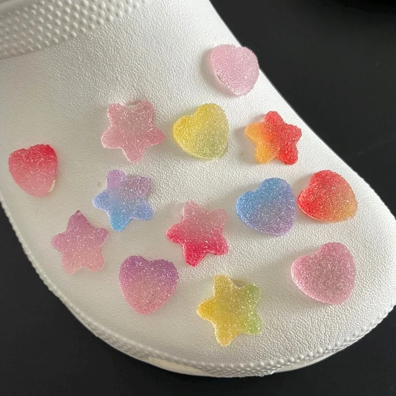 New Fashion Shoe Charms for Hole Shoe Accessories Candy Love Series Shoe Buckle Decoration Charm Set Kids Party Xmas Gifts