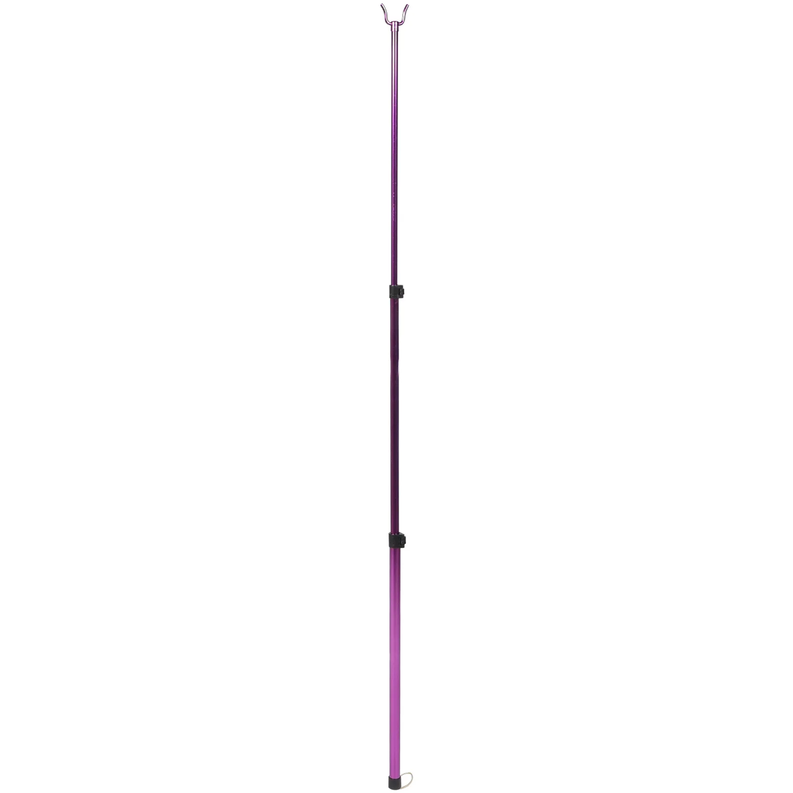 Retractable Clothesline Telescopic Rail Dorm Room Essentials Extended Closet Pole Rod Wooden Fork Reaching Drying Supply Purple