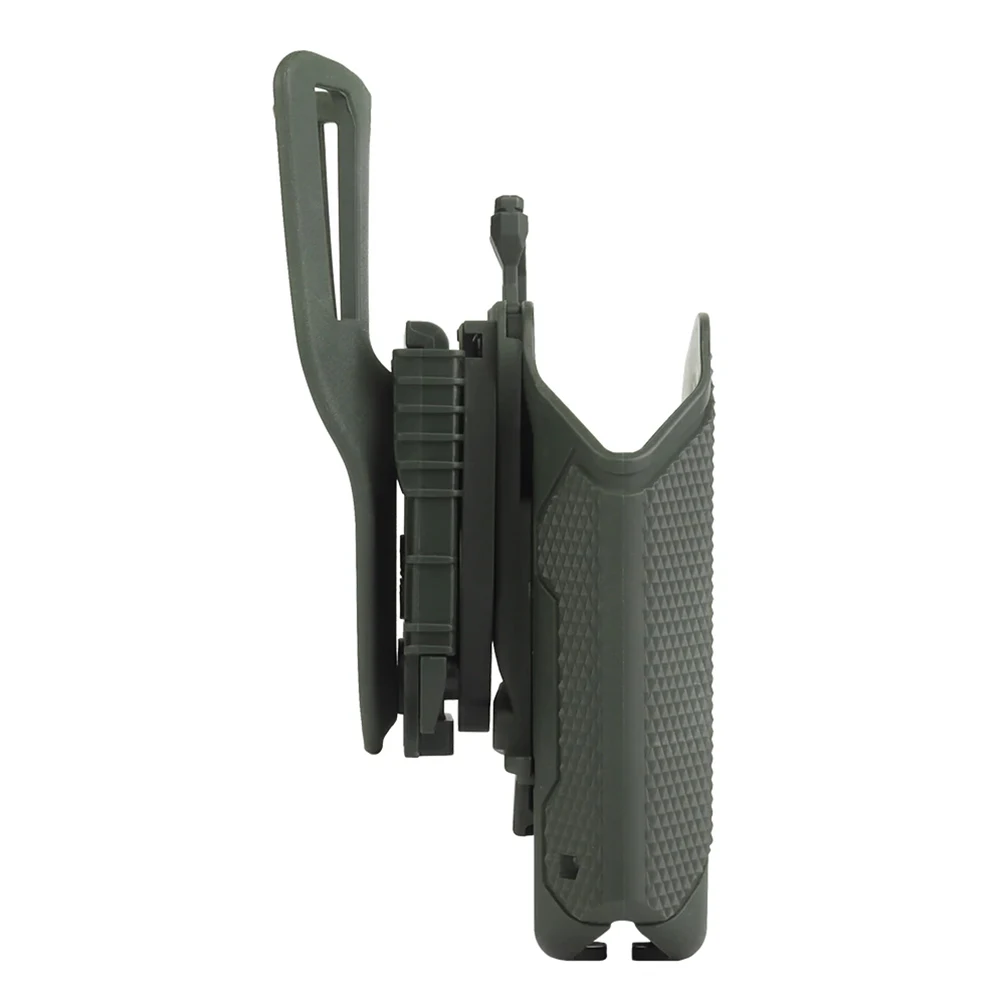 

Тактическая кобура с быстрым извлечением, крепление на ремень, легкая, подходит для широкого спектра моделей и сценариев использования.