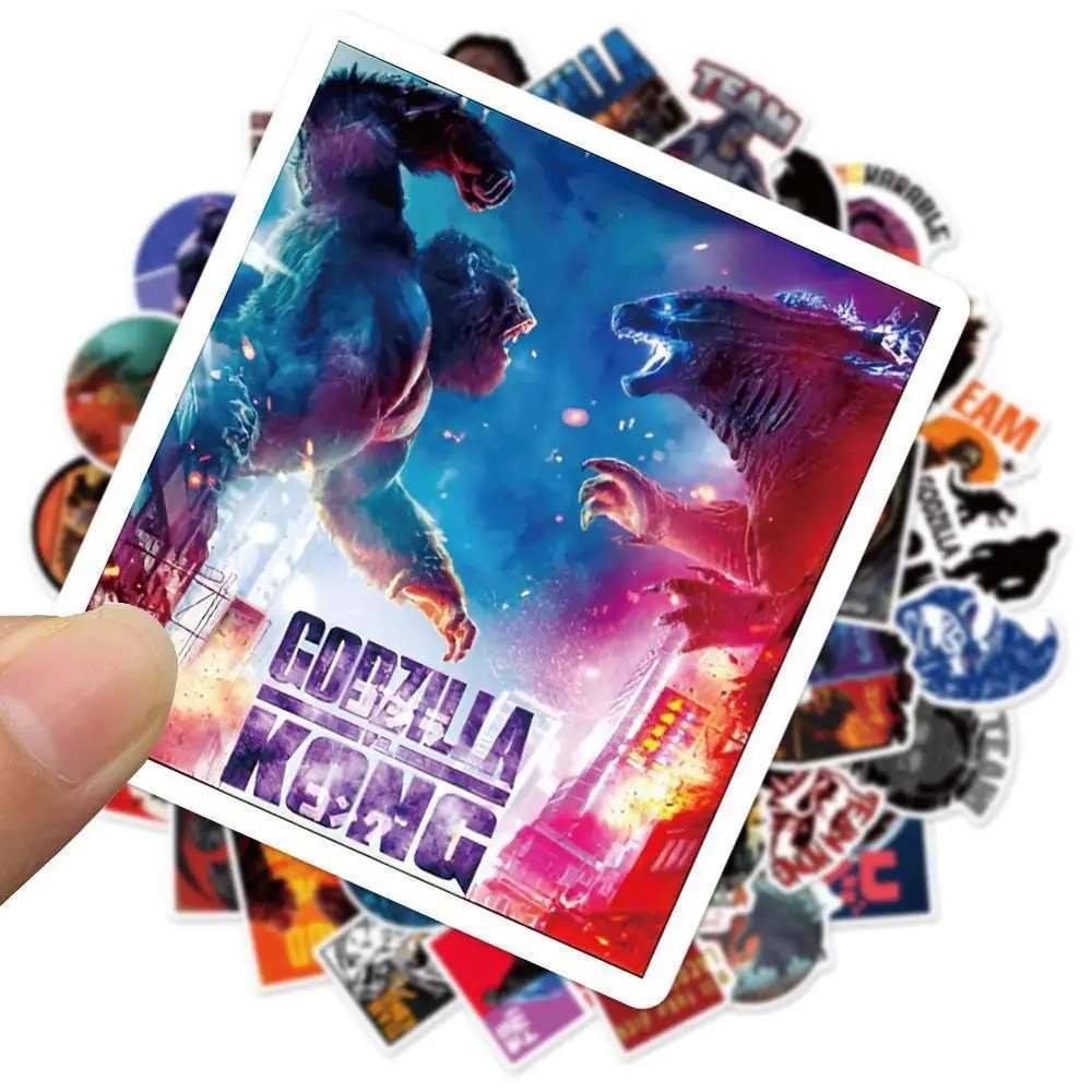 

50PCS Godzilla Vs. King Kong Cartoon Stickers Kids DIY Graffiti Stickers Creative Decoration Laptop Phone Waterproof Stickers