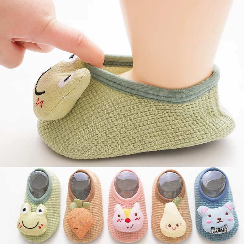 Cute Cartoon Baby Floor Socks Anti Slip Children Soft Indoor Walking Shoes Early Education Baby Soft Sole Spring Autumn Socks