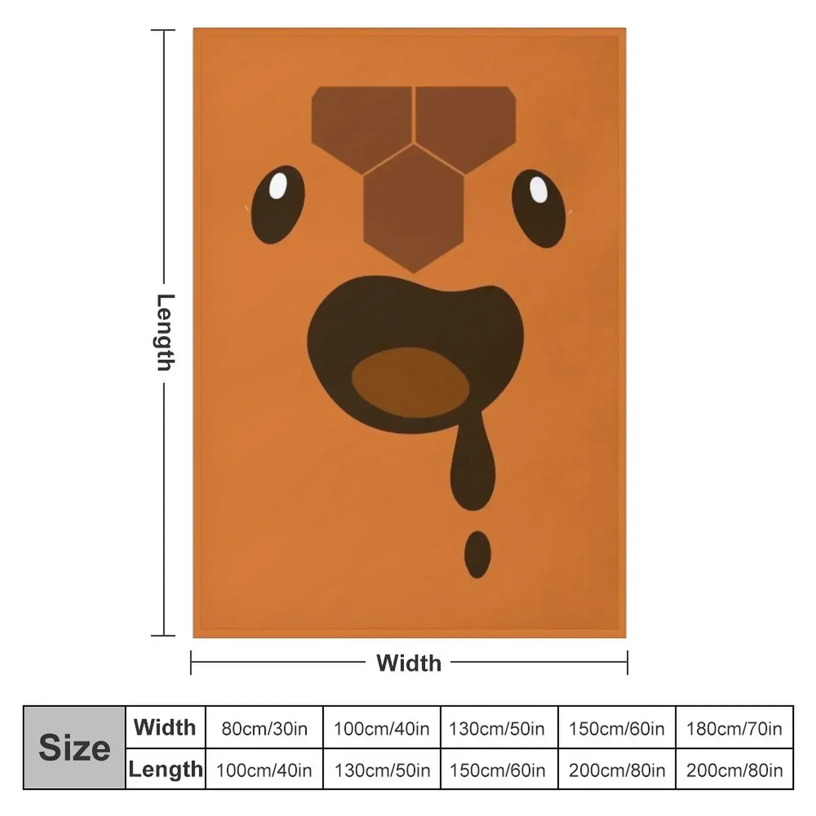 Honey Slime - Cute Face Cut Out Throw Blanket Soft Plush Plaid Thermals For Travel Summer Blankets For Baby Blankets