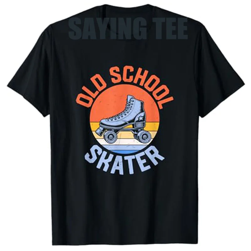 

Oldschool Skater Roller Derby Skating T-Shirt Skateparks, Plazas, and Parks Streetwear Clothes Fashion Y2k Design Retro Tee Tops