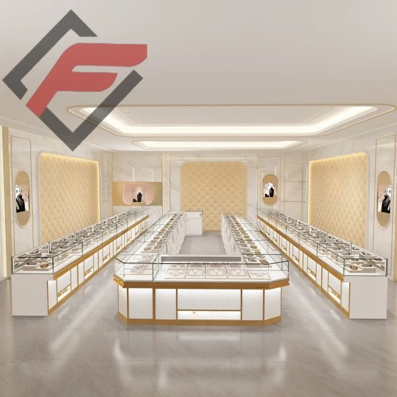 personalizzato. Vetrina per gioielli commerciale, vetrina in vetro e armadietto per gioielli Scalabilità del negozio di gioielli